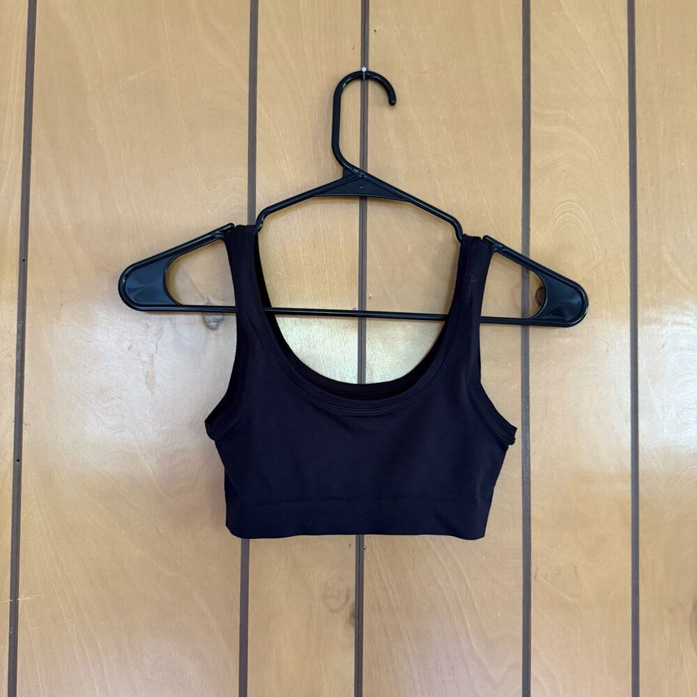 Hanro Touch Feeling Cropped-Top Bra In Black Size Small MSRP $120 - Picture 5 of 7